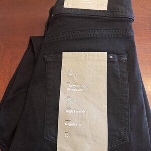 NWT Everlane Black Denim High Waisted Skinny Jeans